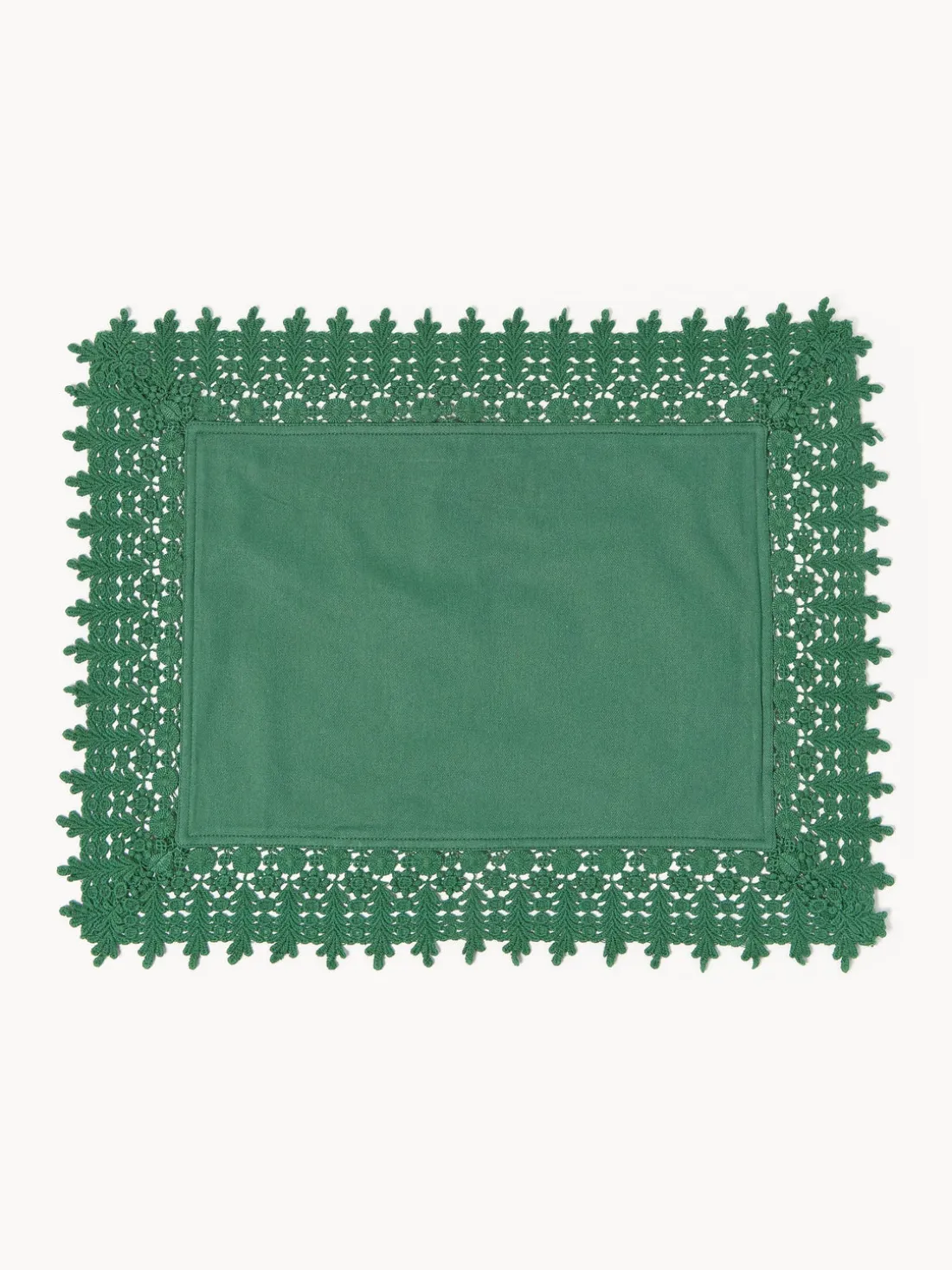 Manteles individuales con ribete de encaje Flavia, 2 uds.