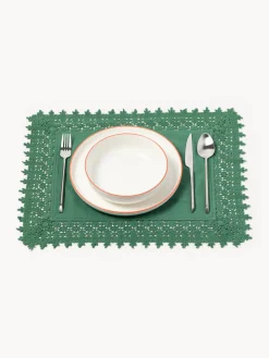 Manteles individuales con ribete de encaje Flavia, 2 uds.