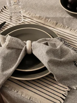 Manteles individuales de algodón con flecos Elouise, 2 uds.