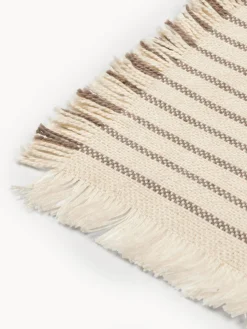 Manteles individuales de algodón con flecos Elouise, 2 uds.