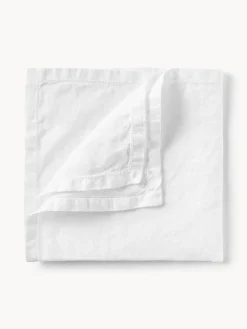 Manteles individuales de lino con vainica Larissa, 4 uds.