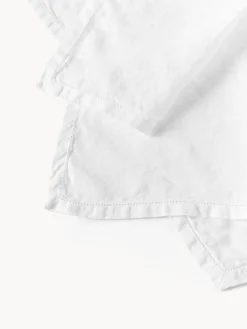 Manteles individuales de lino con vainica Larissa, 4 uds.