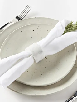 Manteles individuales de lino con vainica Larissa, 4 uds.