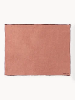 Manteles individuales de lino con bordado Cosmo, 4 uds.