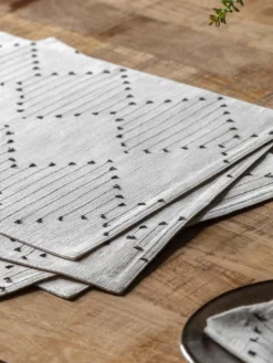 Manteles individuales de algodón Diamond Weave, 4 uds.