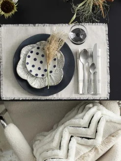 Manteles individuales de algodón Leo, 4 uds.