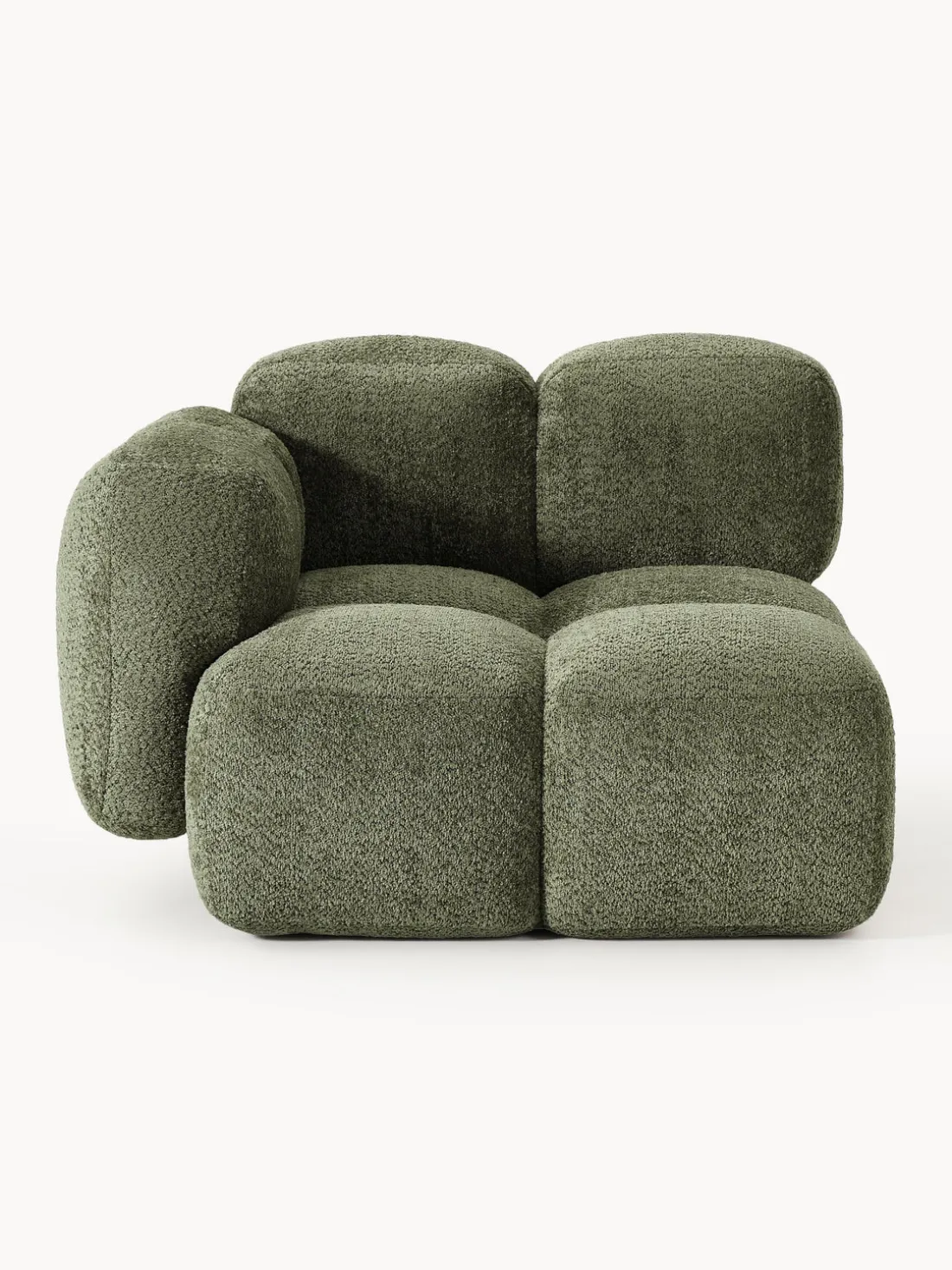 Módulo de esquina de borreguillo bouclé Tayla