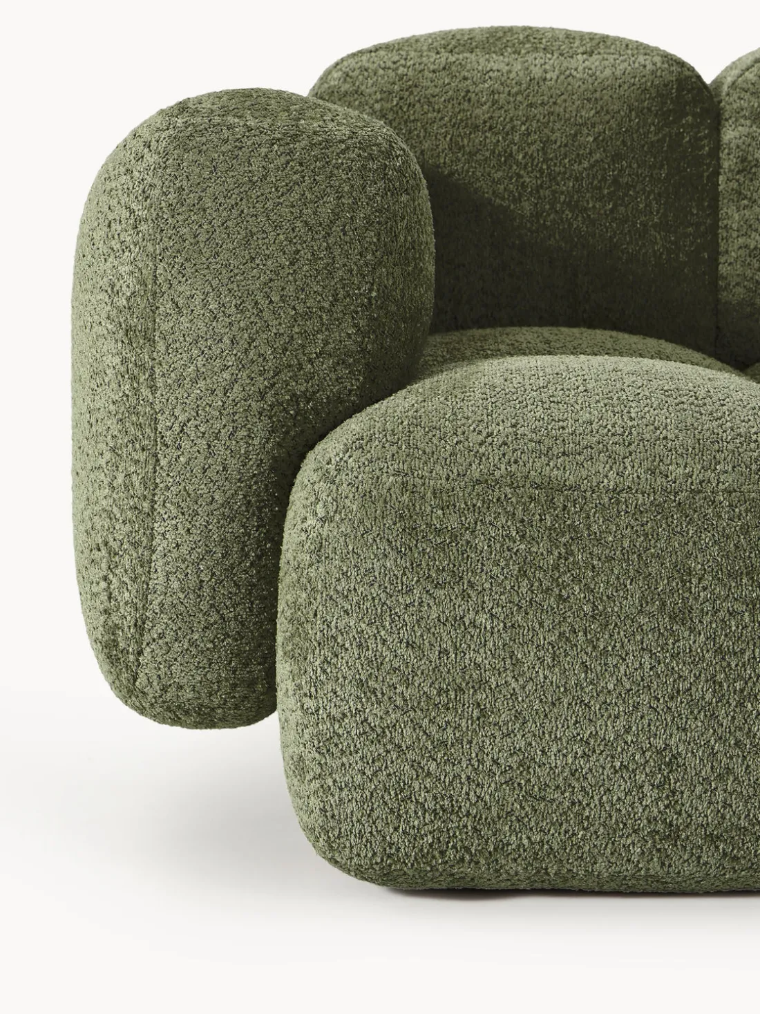 Módulo de esquina de borreguillo bouclé Tayla