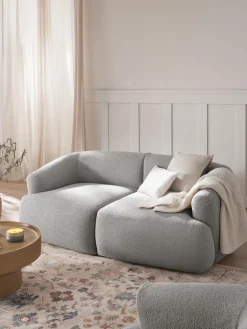 Módulo de esquina en tejido bouclé Sofia