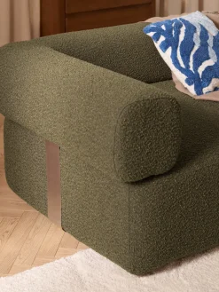 Módulo de esquina en tejido bouclé Anton