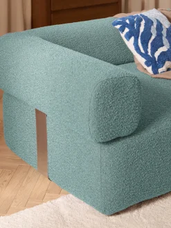 Módulo de esquina en tejido bouclé Anton