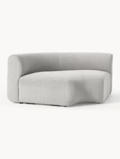 Módulo de esquina redondo en tejido bouclé Sofia