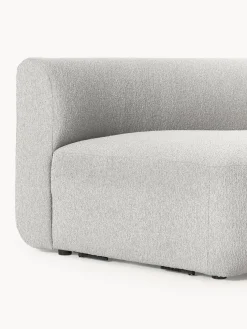 Módulo de esquina redondo en tejido bouclé Sofia