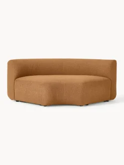 Módulo de esquina redondo en tejido bouclé Sofia