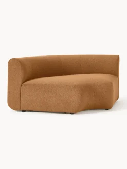 Módulo de esquina redondo en tejido bouclé Sofia