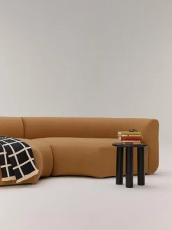 Módulo de esquina redondo en tejido bouclé Sofia