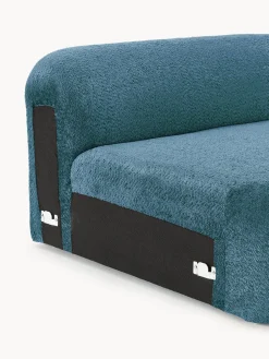 Módulo de esquina redondo de borreguillo bouclé Wolke