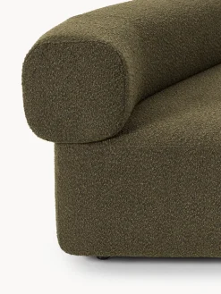 Módulo de esquina redondo en tejido bouclé Anton