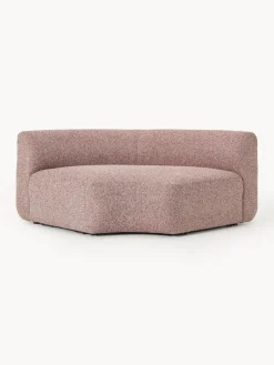 Módulo de esquina redondo en tejido bouclé Sofia