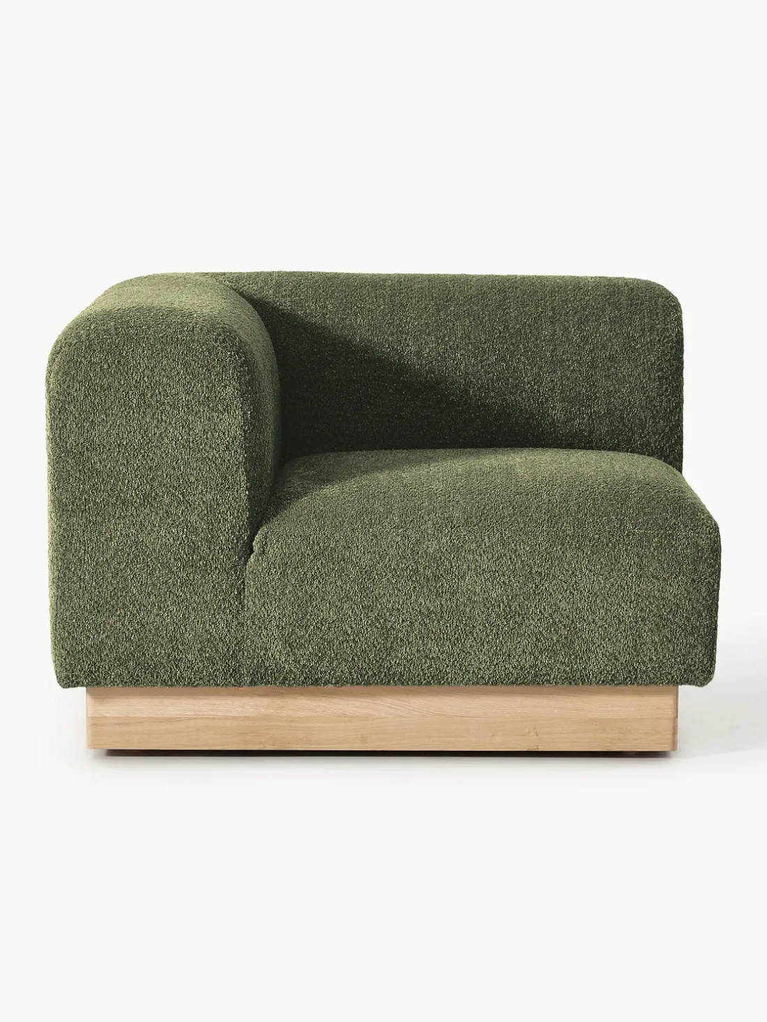 Módulo de esquina sofá de borreguillo bouclé Natalie