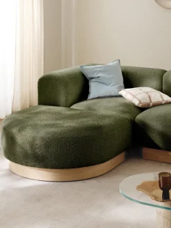 Módulo de esquina sofá de borreguillo bouclé Natalie