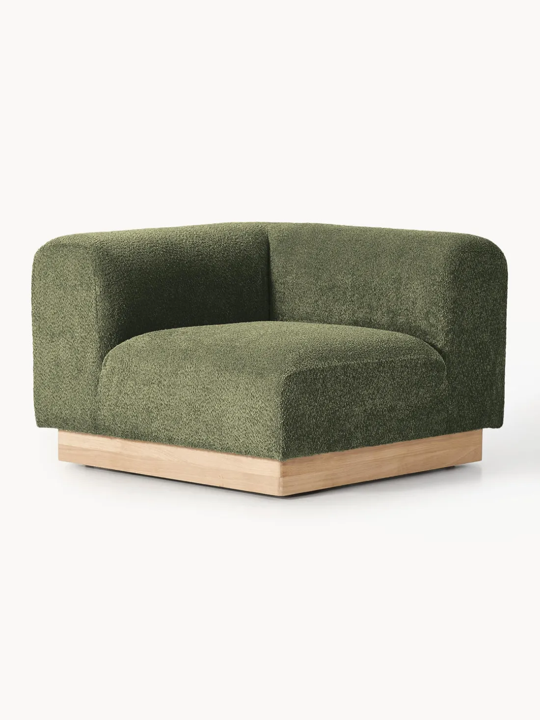 Módulo de esquina sofá de borreguillo bouclé Natalie