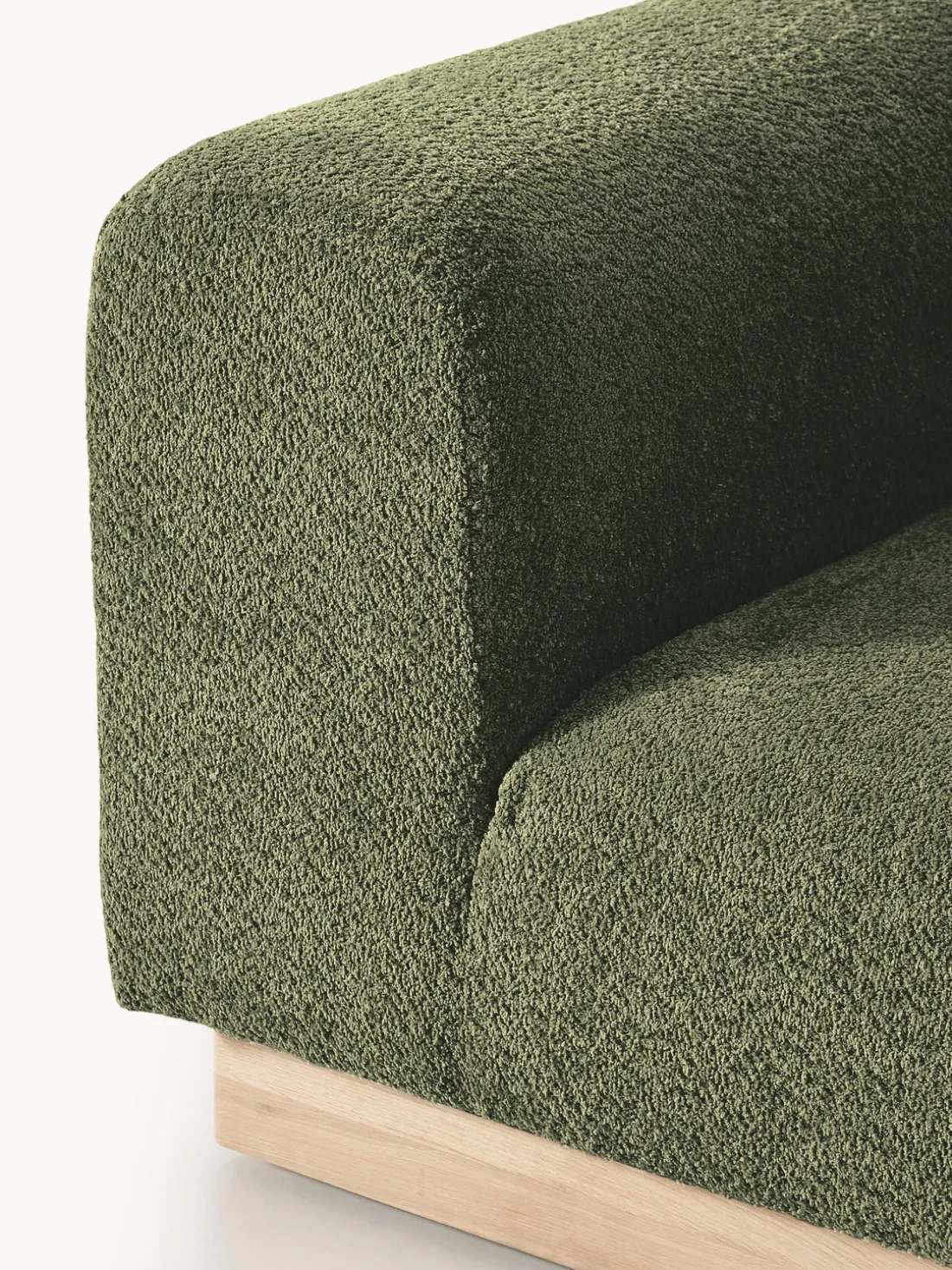 Módulo de esquina sofá de borreguillo bouclé Natalie