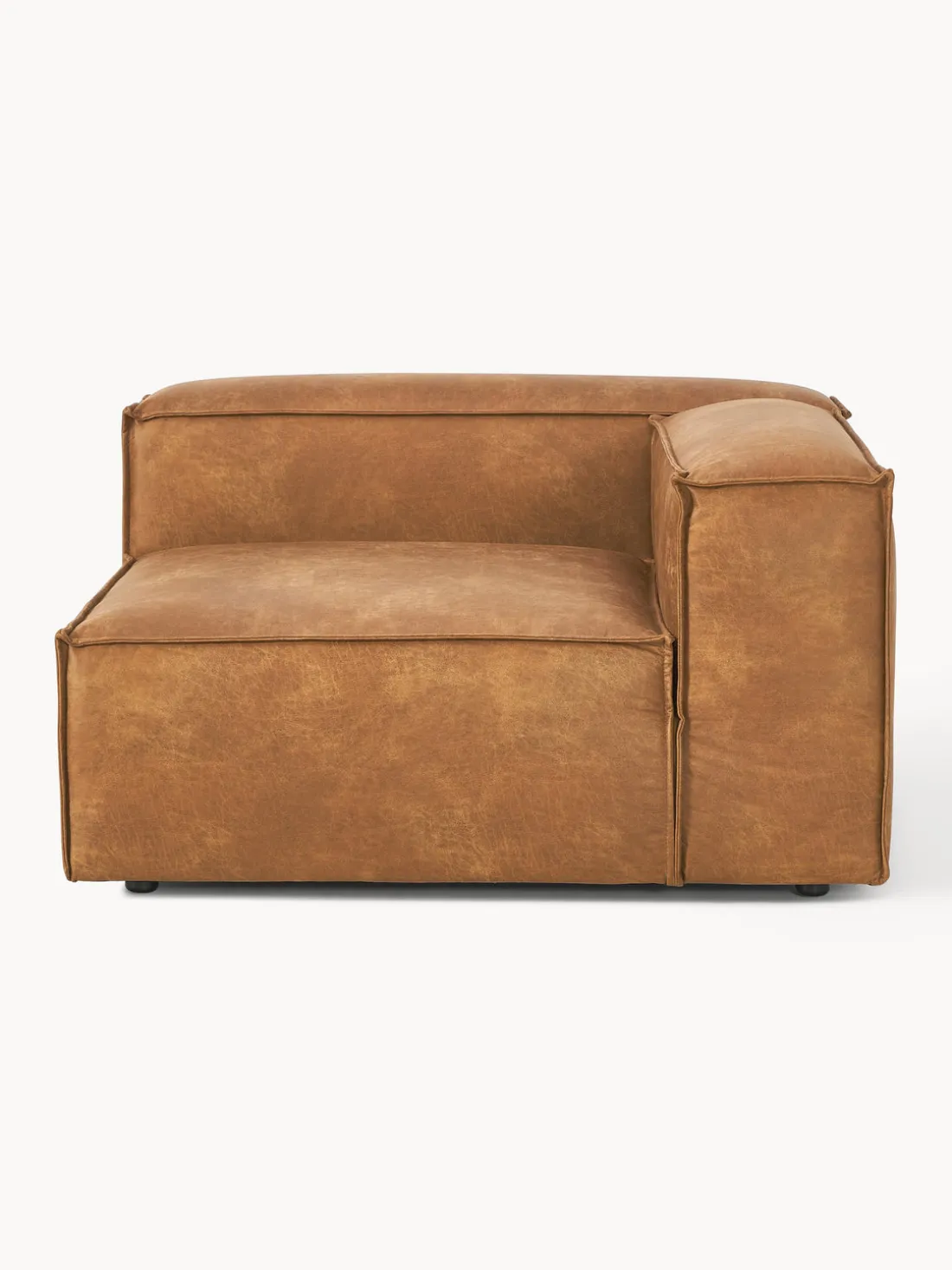 Módulo de esquina sofá de cuero reciclado Lennon