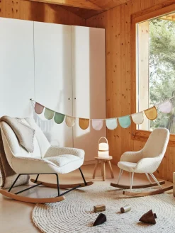 Mecedora infantil en tejido bouclé Joey