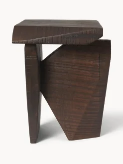 Mesa auxiliar artesanal de madera de mango Silva