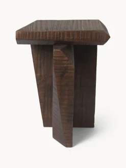 Mesa auxiliar artesanal de madera de mango Silva