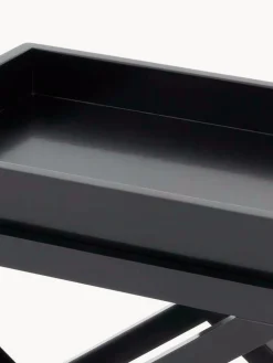 Mesa auxiliar con bandeja en madera artesanal McArthur