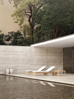 Mesa auxiliar de jardín plegable de madera de teca BK16