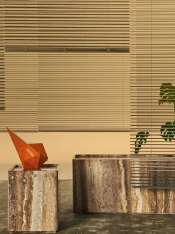 Mesa auxiliar de travertino Pietra