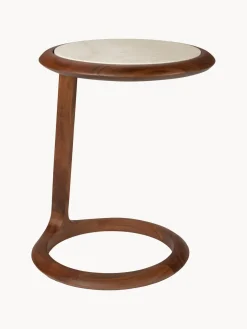 Mesa auxiliar de travertino Doppio