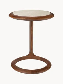 Mesa auxiliar de travertino Doppio