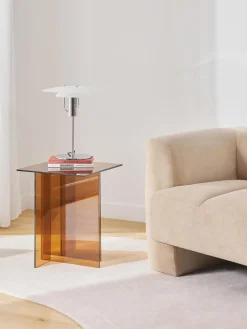 Mesa auxiliar de vidrio Anouk