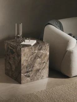 Mesa auxiliar en look mármol Lesley