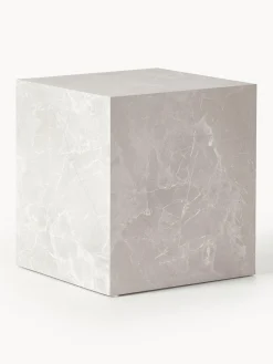 Mesa auxiliar en look travertino Lesley