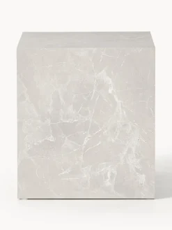 Mesa auxiliar en look travertino Lesley