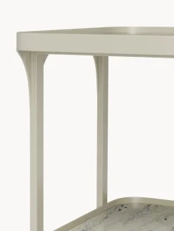 Mesa auxiliar en look travertino Bella