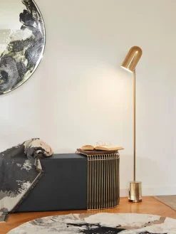 Mesa auxiliar ovalada de metal Curva