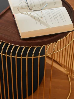 Mesa auxiliar ovalada de metal Curva