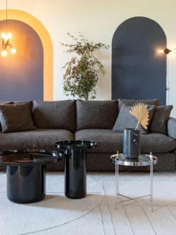 Mesa auxiliar plegable Cupid, tablero de cristal