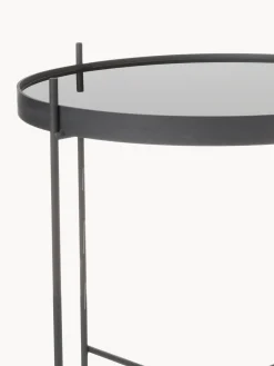 Mesa auxiliar plegable Cupid, tablero de cristal