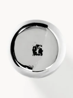 Mesa auxiliar redonda artesanal de cerámica Currents