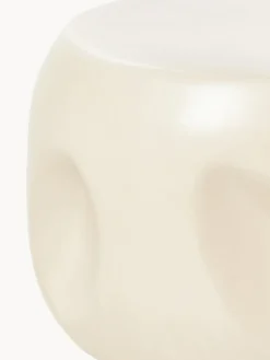 Mesa auxiliar redonda artesanal de cerámica Currents