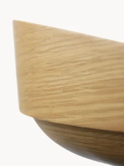 Mesa auxiliar redonda artesanal de madera de roble Bakketop