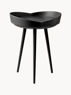 Mesa auxiliar redonda artesanal de madera de haya Bakketop