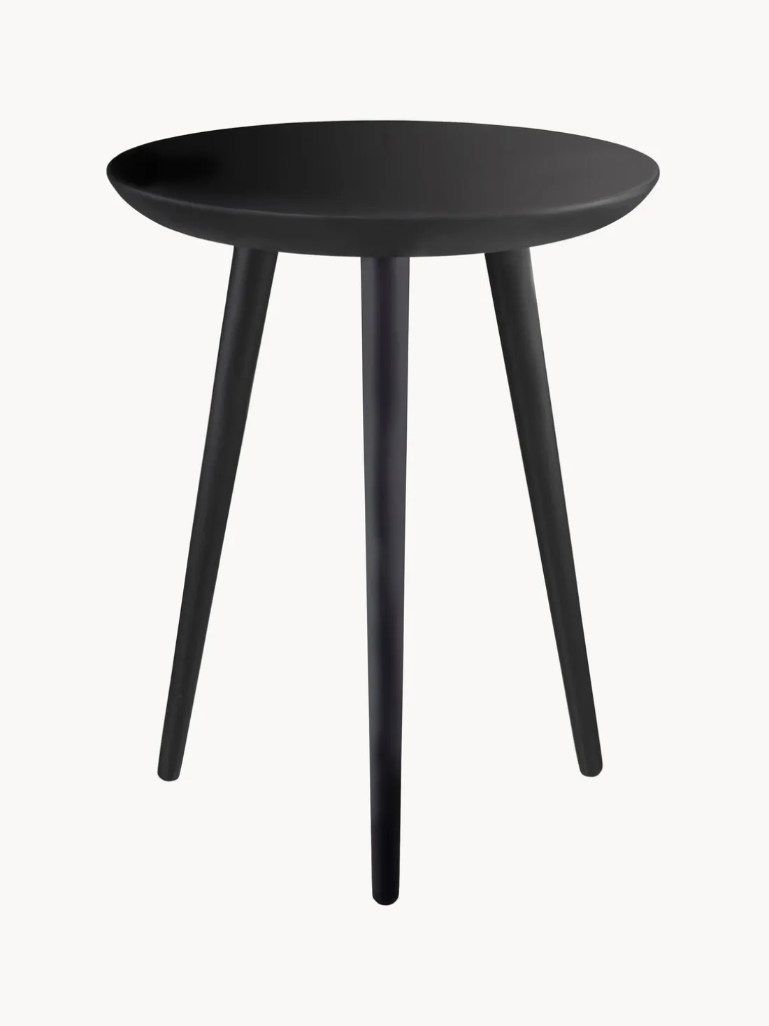 Mesa auxiliar redonda artesanal de madera de haya Bakketop